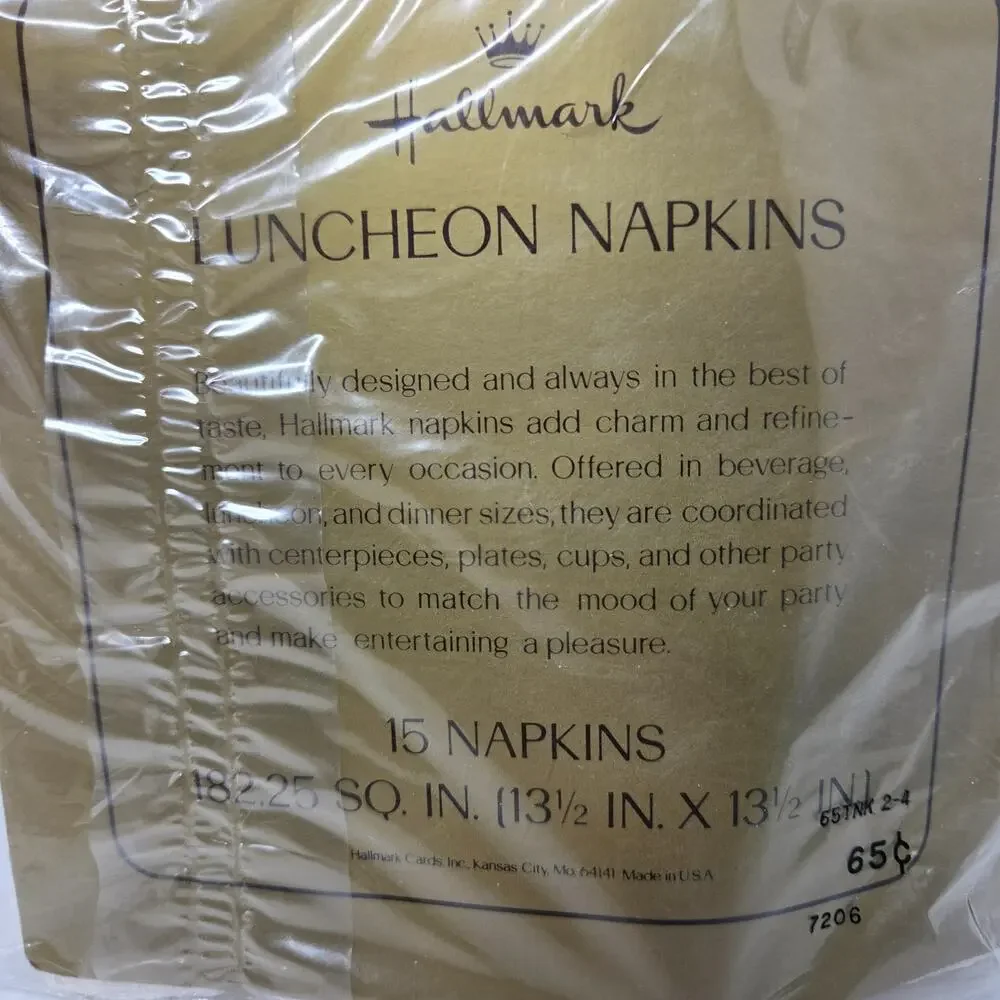 Hallmark Thanksgiving Luncheon Napkins Vintage 75 Napkins 5 Packs 65TNK 2-4